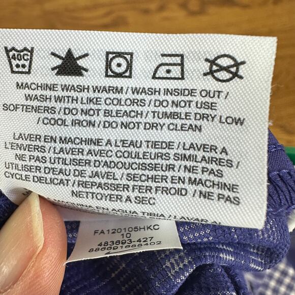 Nike Golf Purple Plaid Mid Rise Tour Performance Straight Leg Pants - Picture 6 of 8